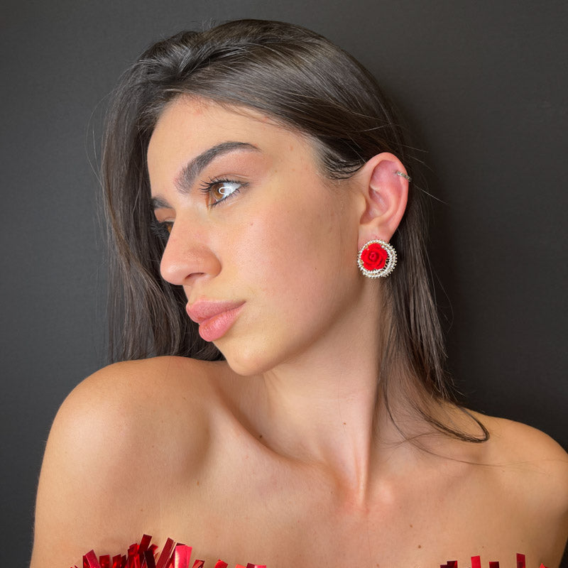 Palestro Milano Orecchini Rosellina di Velluto