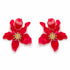 Palestro Milano Orecchini Rosso Corallo Ibisco con zirconi - New colors