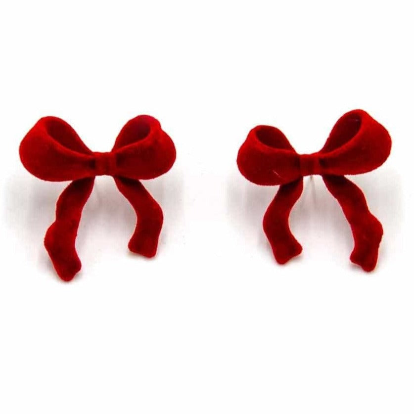Palestro Milano Orecchini Rosso Fiocchi in Velluto