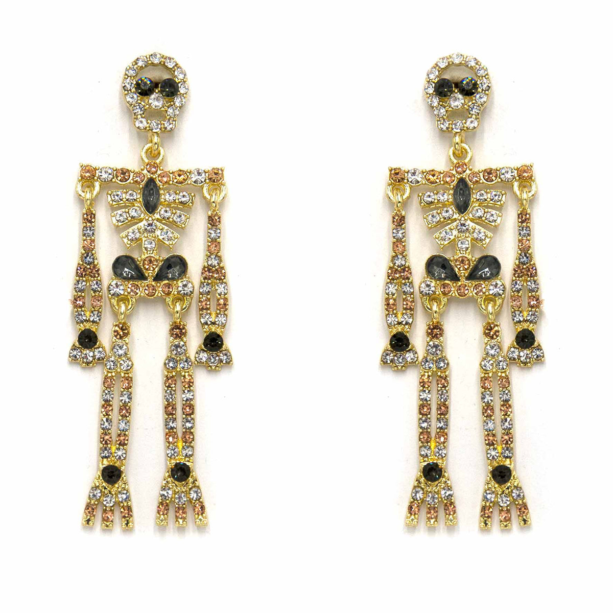 Palestro Milano Orecchini Scheletri Gold