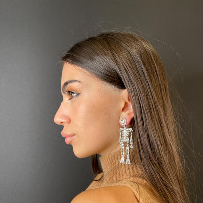 Palestro Milano Orecchini Scheletri Silver