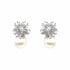 Palestro Milano Orecchini Silver perla bianca Fiocco di Neve perla