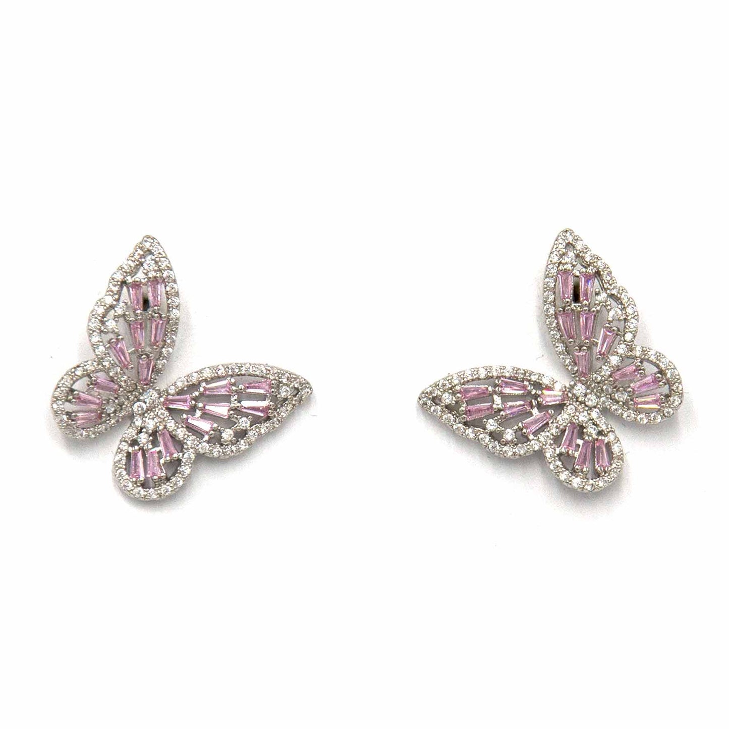 Palestro Milano Orecchini Silver Pink Baby Farfalle