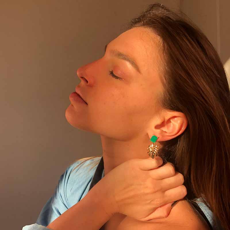Palestro Milano Orecchini Smeraldine