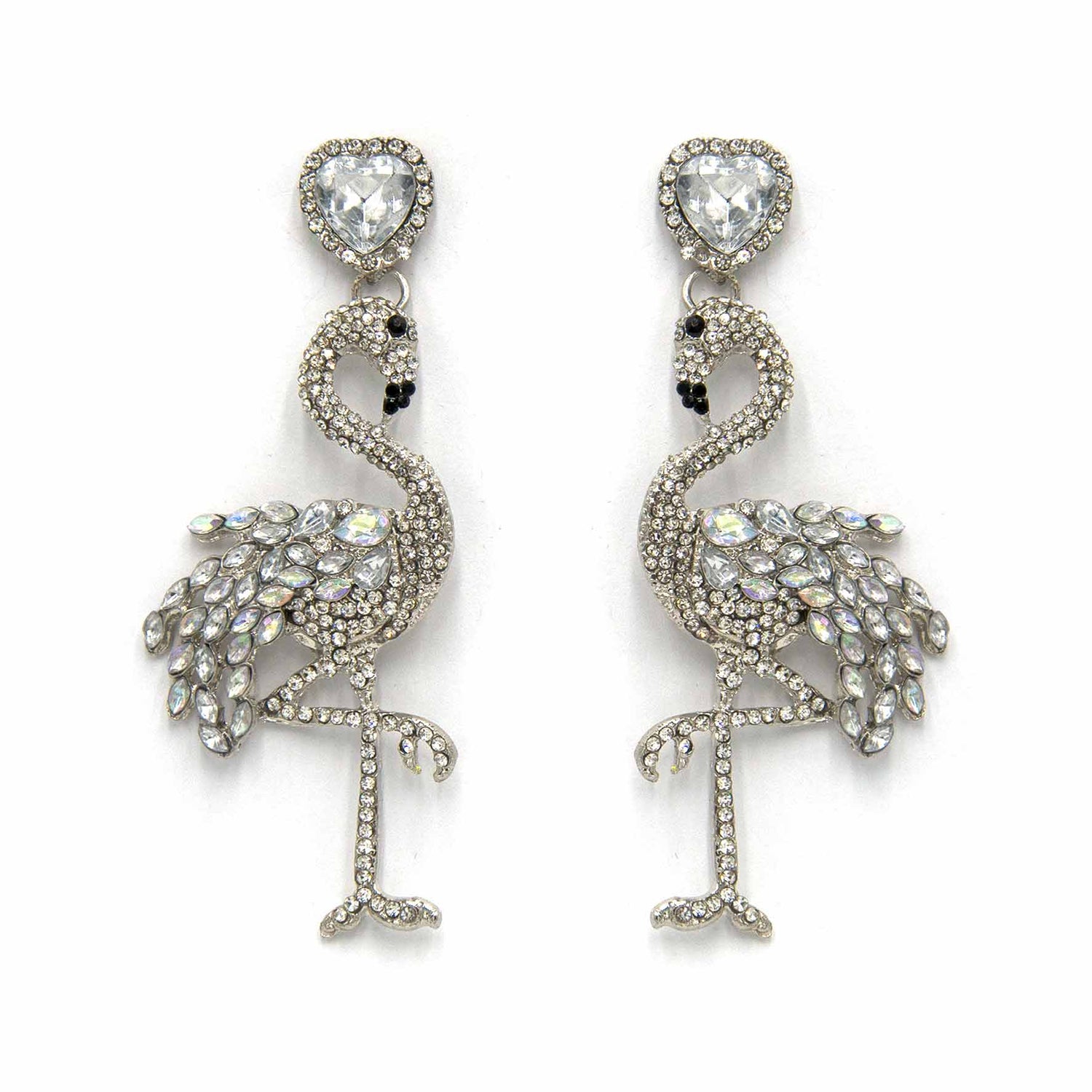 Palestro Milano Orecchini Total Silver Flamingos