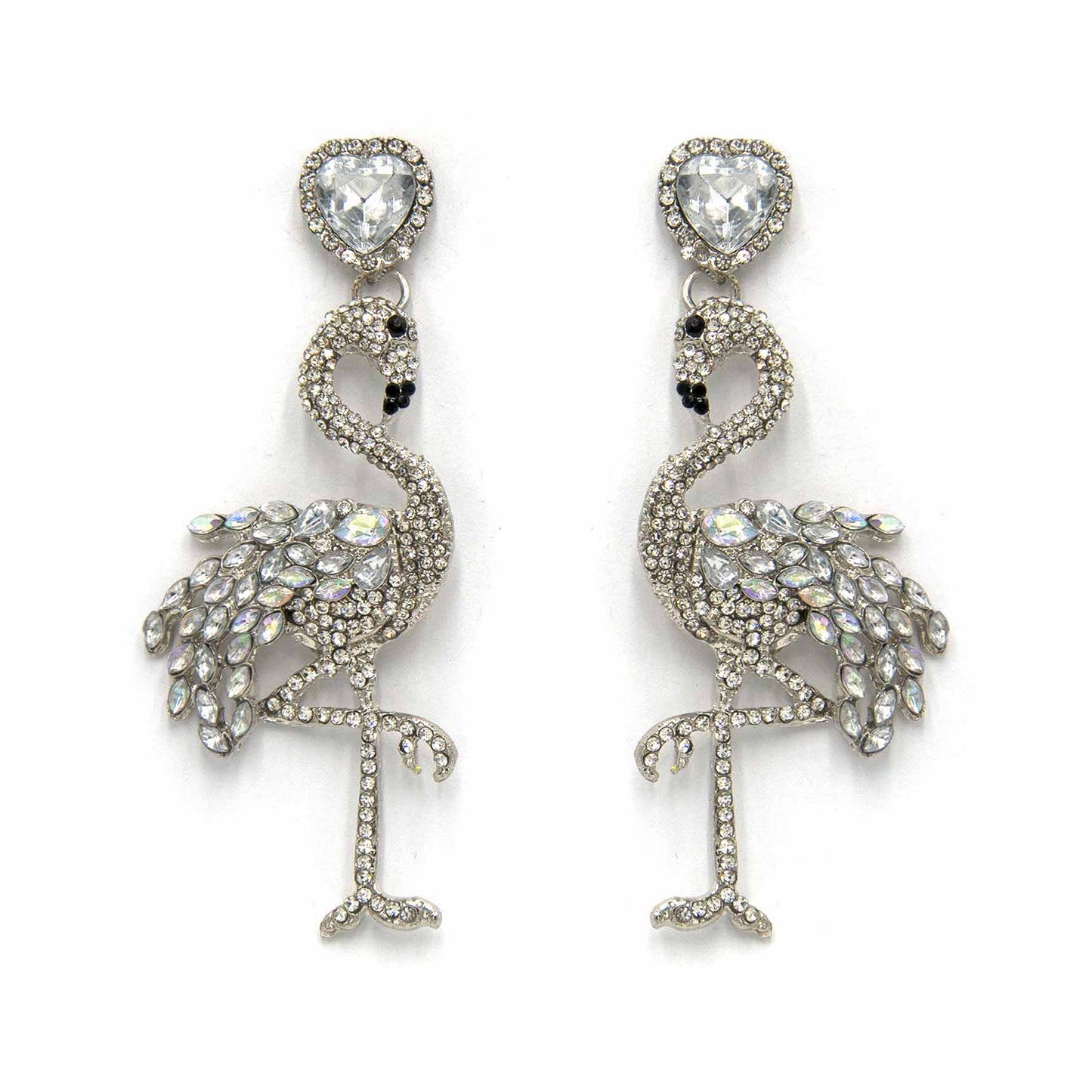 Palestro Milano Orecchini Total Silver Flamingos