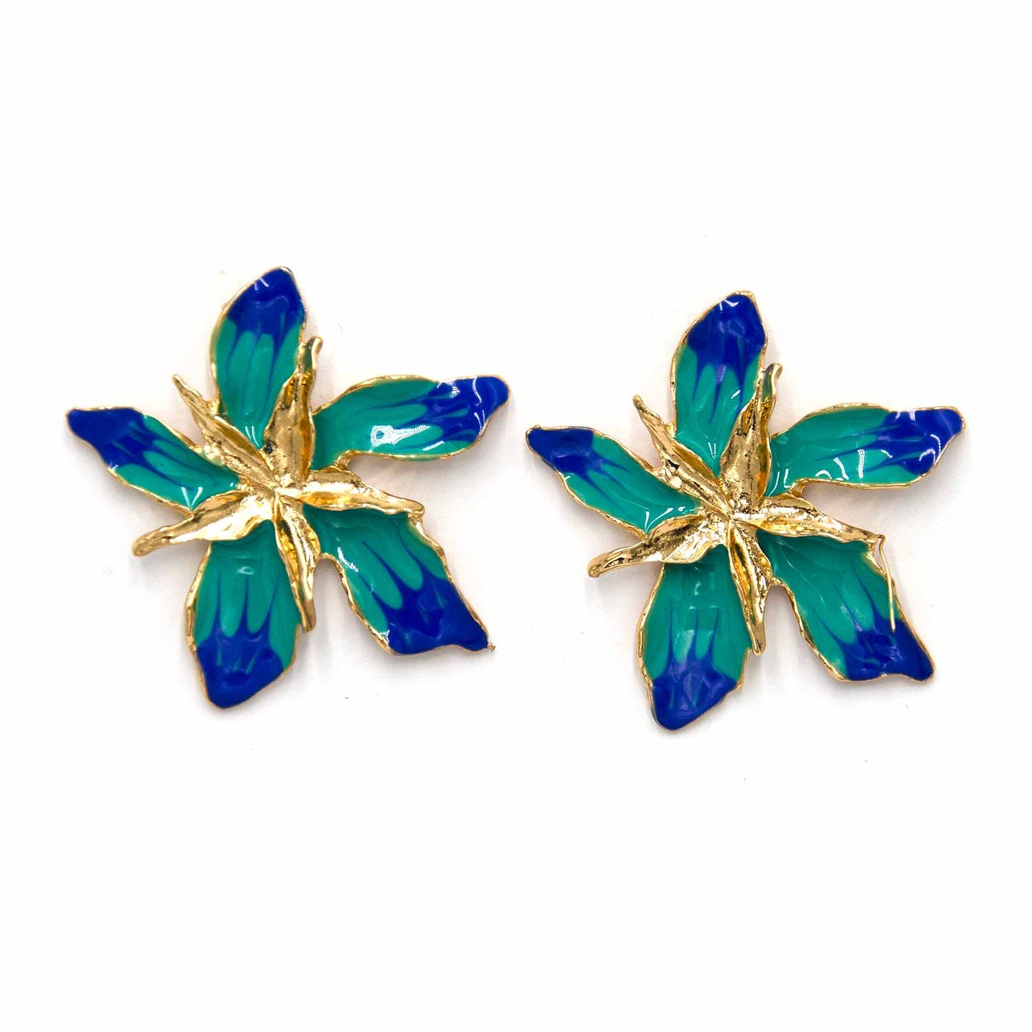 Palestro Milano Orecchini Turquoise Blu Iris