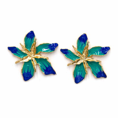 Palestro Milano Orecchini Turquoise Blu Iris