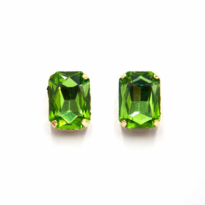 Palestro Milano Orecchini Verde Smeraldo Chiaro Gemme di Rodi