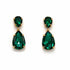 Palestro Milano Orecchini Verde Smeraldo Goccia di Cristallo