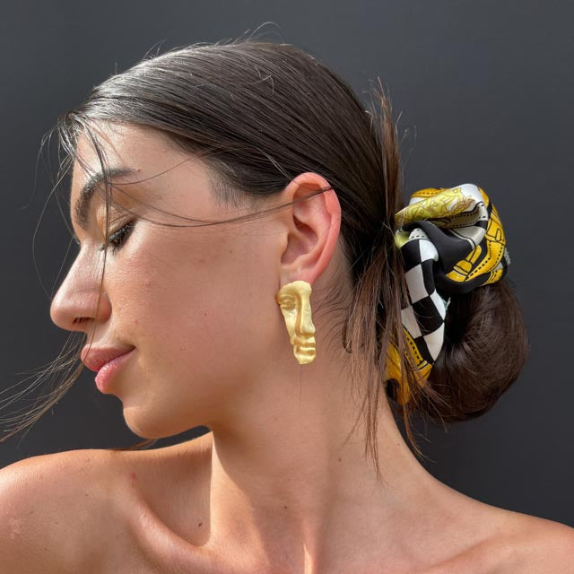 Palestro Milano Orecchini Volto gold plated