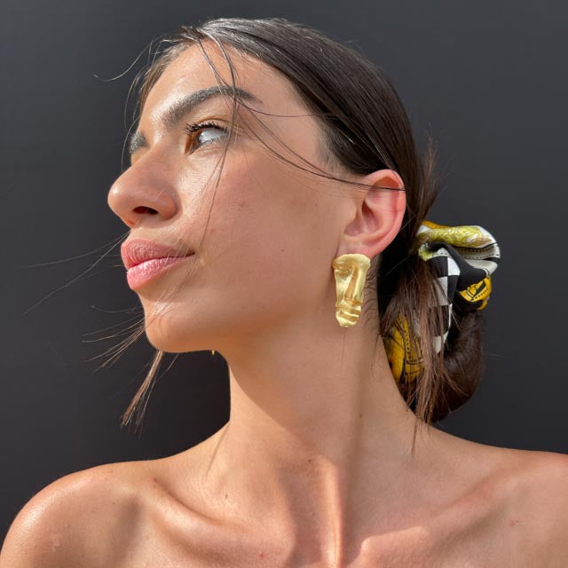 Palestro Milano Orecchini Volto gold plated