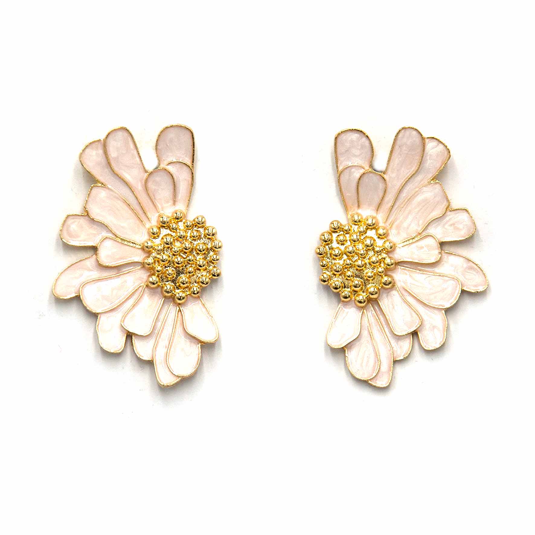 Palestro Milano Orecchini White Fiori d&