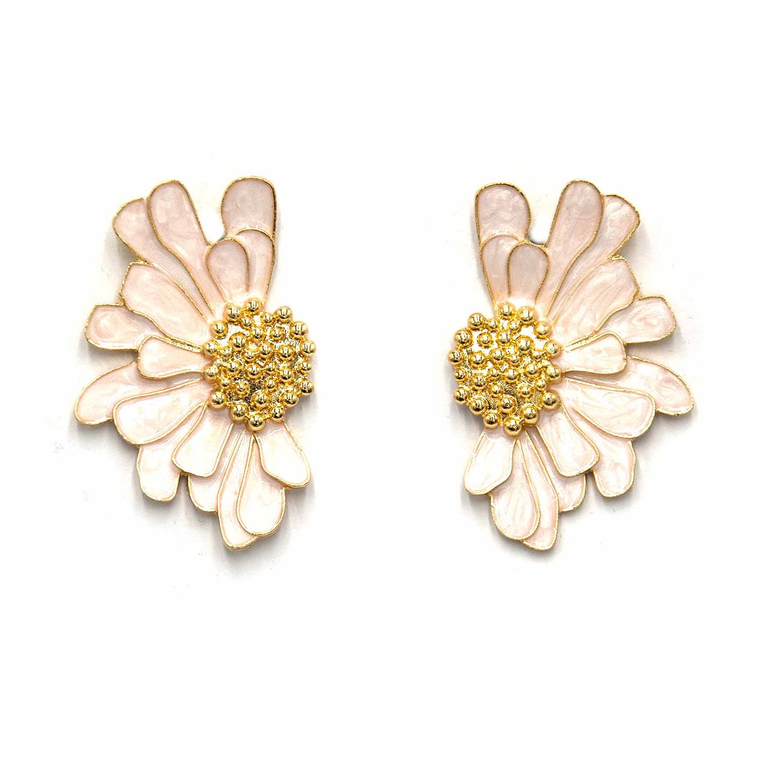 Palestro Milano Orecchini White Fiori d'Oro