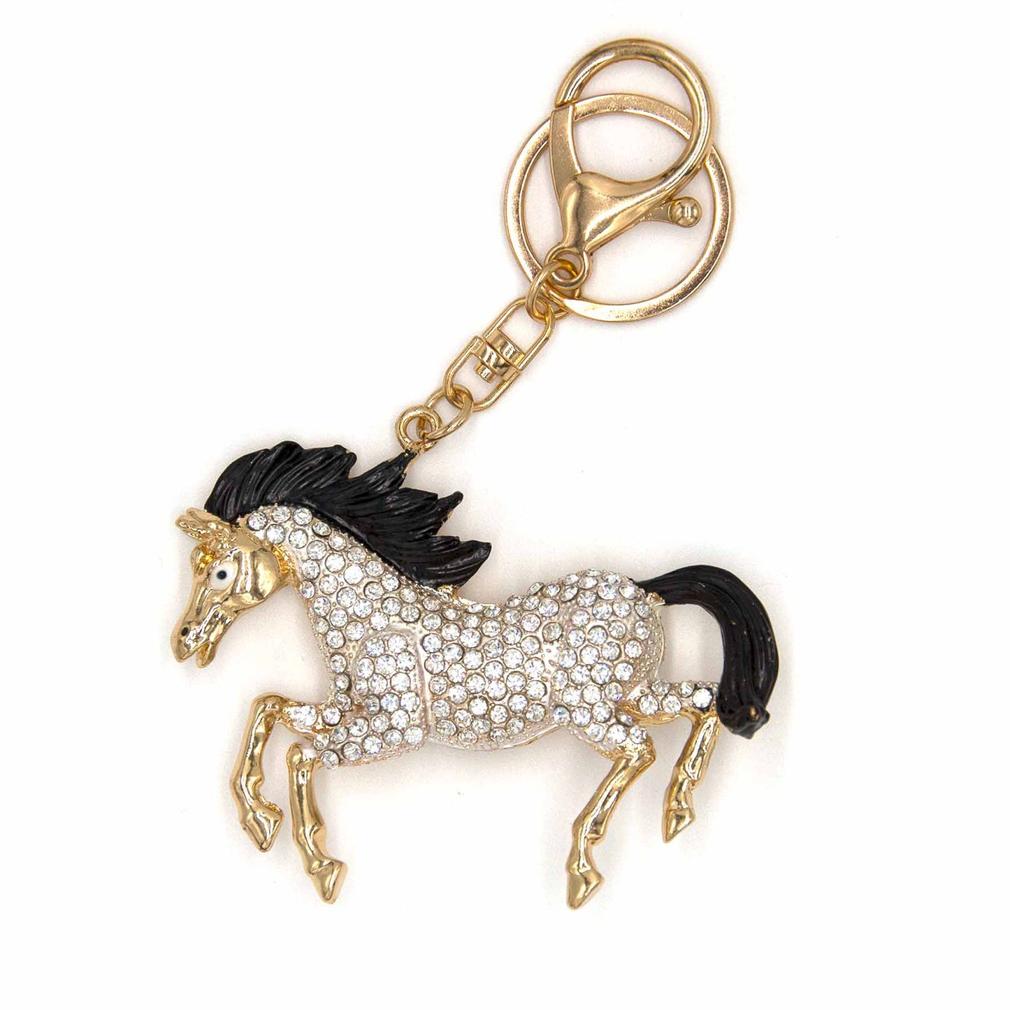 Palestro Milano Portachiavi Cristallo criniera black Cavallo