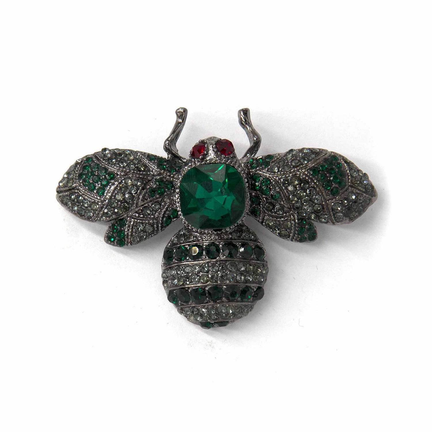 Palestro Milano Spille e spillette Verde Smeraldo Mosca Pietra Big
