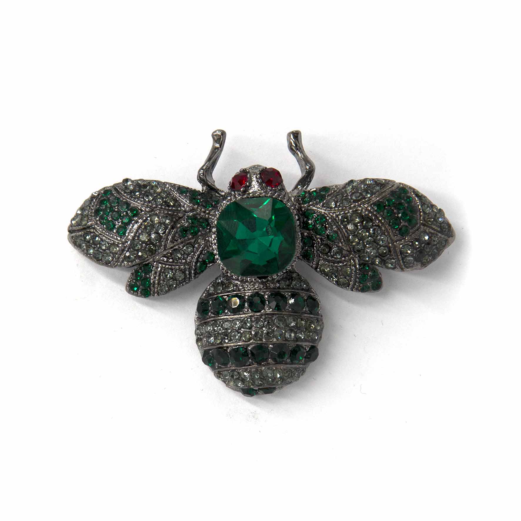 Palestro Milano Spille e spillette Verde Smeraldo Mosca Pietra Big